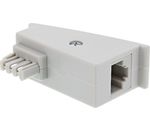 InLine TAE-F Adapter, TAE-F Stecker auf RJ45 Buchse, 8P2C für Fritzbox, grau