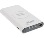 InLine® Qi-Plate Powerbank, 8000mAh, Wireless Charging, induktiv kabellos laden und wiederaufladen, weiß