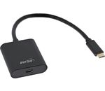 InLine USB Display Konverter, USB-C Stecker zu Mini DisplayPort Buchse (DP Alt Mode), 4K2K, schwarz, 0.2m