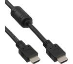 InLine® HDMI Kabel, HDMI-High Speed, Stecker / Stecker, schwarz, mit Ferrit, 0,3m