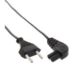 InLine® Netzkabel, Netzstecker auf Euro 8 C7 Stecker, gewinkelt, 0,3m