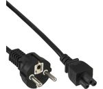 InLine® Netzkabel für Notebook, 3pol Kupplung, schwarz, 0,3m