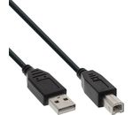 InLine USB 2.0 Kabel, A an B, schwarz, 0,3m