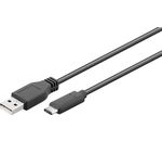 USB 2.0 Kabel USB-C auf USB A, schwarz 1 m - geeignet für Geräte mit USB-C™ Anschluss