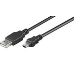 USB 2.0 Hi-Speed Kabel; USB MINI-B 5 pin 150 SCHWARZ 1.5m SB