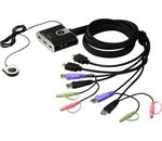 KVM Switch, 2-fach, ATEN CS692, HDMI, USB, Audio, integrierte Kabel