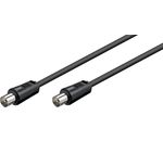 Antennen Anschlusskabel, Schwarz; Antennen Anschlusskabel, Schwarz, 5 m - Koax-Stecker > Koax-Stecker