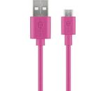 micro-USB Datenkabel (USB-A -> micro USB B); Dat micro-USB 0,95m pink