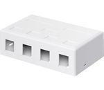 Keystone Leergehäuse 4-port; Keystone Leergehäuse 4-port - mit einfacher Snap-In Montage