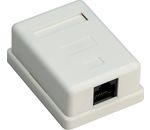 1-port RJ45 Anschlussdose, CAT 6, UTP; 1-port RJ45 Anschlussdose, CAT 6, UTP, Weiß - ungeschirmt