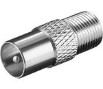 Adapter:F-Kupplung>Koaxial-Stecker; WE 1171 Cu (F-jack>coaxial plug) H.Q.