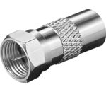 F-Adapter: F-Stecker > Koax-Stecker; F-Adapter: F-Stecker > Koax-Stecker, Kupfer - Kupfer