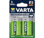 VARTA Recharge Power Akku NiMH Mono D LR20 1,2V 3000mAh 2er-Blister