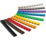 Kabelmarker-Clips ''Ziffern 0-9'', für Kabeldurchmesser bis 2,5 mm; Kabelmarker-Clips ''Ziffern 0-9'', für Kabeldurchmesser bis 2,5 mm, 2.5 mm - farbige Kennzeichnungsringe 10x 10 Stück zum Markieren von z.B. Netzwerkkabeln