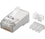 RJ45 Stecker, CAT 6A STP geschirmt; RJ45 Stecker, CAT 6A STP geschirmt - für Rundkabel mit Einfädelhilfe