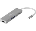 USB-C™ Multiport Dock; USB-C™ Multiport Dock, Silber - erweitert ein USB-C™ Gerät um zwei USB 3.0- und einen USB-C™-Anschluss, sowie einen Kartenschacht für mircoSD Karten
