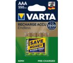 VARTA Recharge Akku Endless NiMh Micro AAA HR03 550mAh 4er-Blister