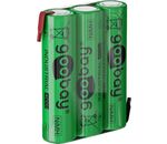 3x AAA (Micro) - 800 mAh; 3x AAA (Micro) - 800 mAh, Grün - Lötfahne (Z), Nickel-Metallhydrid Akku (NiMH), 3,6 V