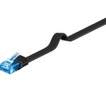 CAT 6a Netzwerkkabel Flachkabel; CAT FLAT 6a-1000 U/UTP SCHWARZ 10m