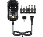 Universal-Netzteil Basic 3V-12V 1,0A 12W 6xDC-Adapter schwarz 1,8m