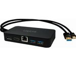 Mini DisplayPort Docking mit HDMI/DisplayPort/LAN/USB 3.0, LogiLink [CV0111]