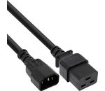 InLine Netz Adapterkabel IEC-60320 C14 auf C19 3x1,5mm² max. 10A schwarz 0,5m