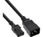 InLine Netz Adapterkabel IEC-60320 C20 auf C13 3x1,5mm² max. 10A schwarz 0,5m