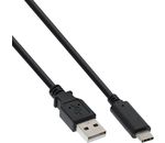 InLine USB 2.0 Kabel, Typ C Stecker an A Stecker, schwarz, 5m