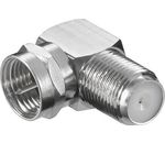 Winkeladapter: F-Stecker > F-Buchse 90°; Winkeladapter: F-Stecker > F-Buchse 90°, Zink - Zink