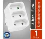 HEITECH 3-fach Euro Zwischenstecker