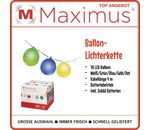 Maximus Deko Licht Ballon Licherkette 4m 10 LED inkl. 3x AAA Batterien