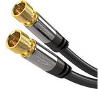 KabelDirekt - SAT Kabel - 1m - (F-Stecker, 75 Ohm, F Stecker Koaxialkabel geeignet für TV, HDTV, Radio, DVB-T, DVB-C, DVB-S, DVB-S2) - PRO Series