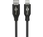 USB-C™ Lade- und Synchronisationskabel; USB-C™ Lade- und Synchronisationskabel, 0.5 m, Schwarz - MFi-Kabel für Apple iPhone/iPad Schwarz