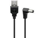 USB-DC-Kabel 5,5 x 2,1 mm; USB-DC-Kabel 5,5 x 2,1 mm, 0.5 m, Schwarz - für die Stromübertragung von USB-A-Port zu DC-Geräten