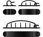 Kabel Management Clip Set, schwarz; Kabel Management Clip Set, schwarz - 6er-Set zum Ordnen und Fixieren