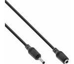 InLine DC Verlängerungskabel, DC Stecker/Buchse 5,5x2,1mm, schwarz, 1m