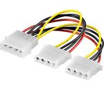 Stromkabel Y-Kabel 4Pin Molex -> 2x 4Pin Molex St/Bu 0.15m