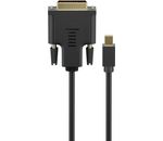 Mini DisplayPort/DVI-D Adapterkabel 1.2; Mini DisplayPort/DVI-D Adapterkabel 1.2, 1 m, Schwarz - Mini DisplayPort-Stecker > DVI-D-Stecker Dual-Link (24+1 pin)