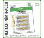 HEITECH Power-Accu NiMh 2550 mAh Migon AA HR6 1,2V Akku 4er-Blister