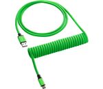 CableMod Classic Coiled Keyboard Cable USB-C zu USB Typ A, Viper Green - 150cm