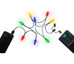 Smartphone-USB-Ladekabel mit LED-Leuchten; mit 8 bunten Leuchten, lädt gängige Android-Smartphones, iPhones, USB-C™- und Micro-USB-Geräte