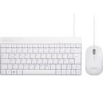 Perixx PERIDUO-212 DE, Mini USB-Tastatur und Maus Set, weiß