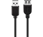USB 2.0 Hi-Speed Verlängerungskabel; USB Verl AA 030 HiSpeed SCHWARZ 0.3m