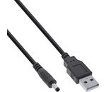 InLine Stromadapterkabel USB A Stecker zu Hohlstecker 4,0x1,70mm schwarz 1m