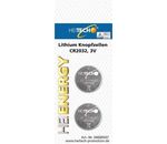 Heitech Lithium Knopfzellen CR2032, 210 mAh, 3 V 2er Blister