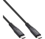 InLine USB4 Kabel, USB Typ-C Stecker/Stecker, PD 240W, 8K60Hz, TPE schwarz, 0,5m