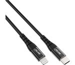 InLine USB-C Lightning Kabel, für iPad, iPhone, iPod, schwarz/Alu, 2m MFi-zertifiziert