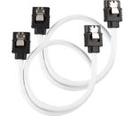 Corsair Premium Sleeved SATA-Kabel 30cm - weiß
