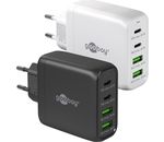 USB-C™ PD Multiport-Schnellladegerät (68 W) weiß; 2x USB-C™-Anschlüsse (Power Delivery) und 2x USB-A-Anschlüsse (Quick Charge); Farbversion; weiß