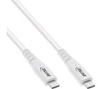 InLine USB4 Kabel, USB-C Stecker/Stecker, PD 240W, 8K60Hz, TPE, weiß, 2m